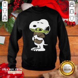 Alternative view of High Quality Snoopy Hug Baby Yoda Shirt