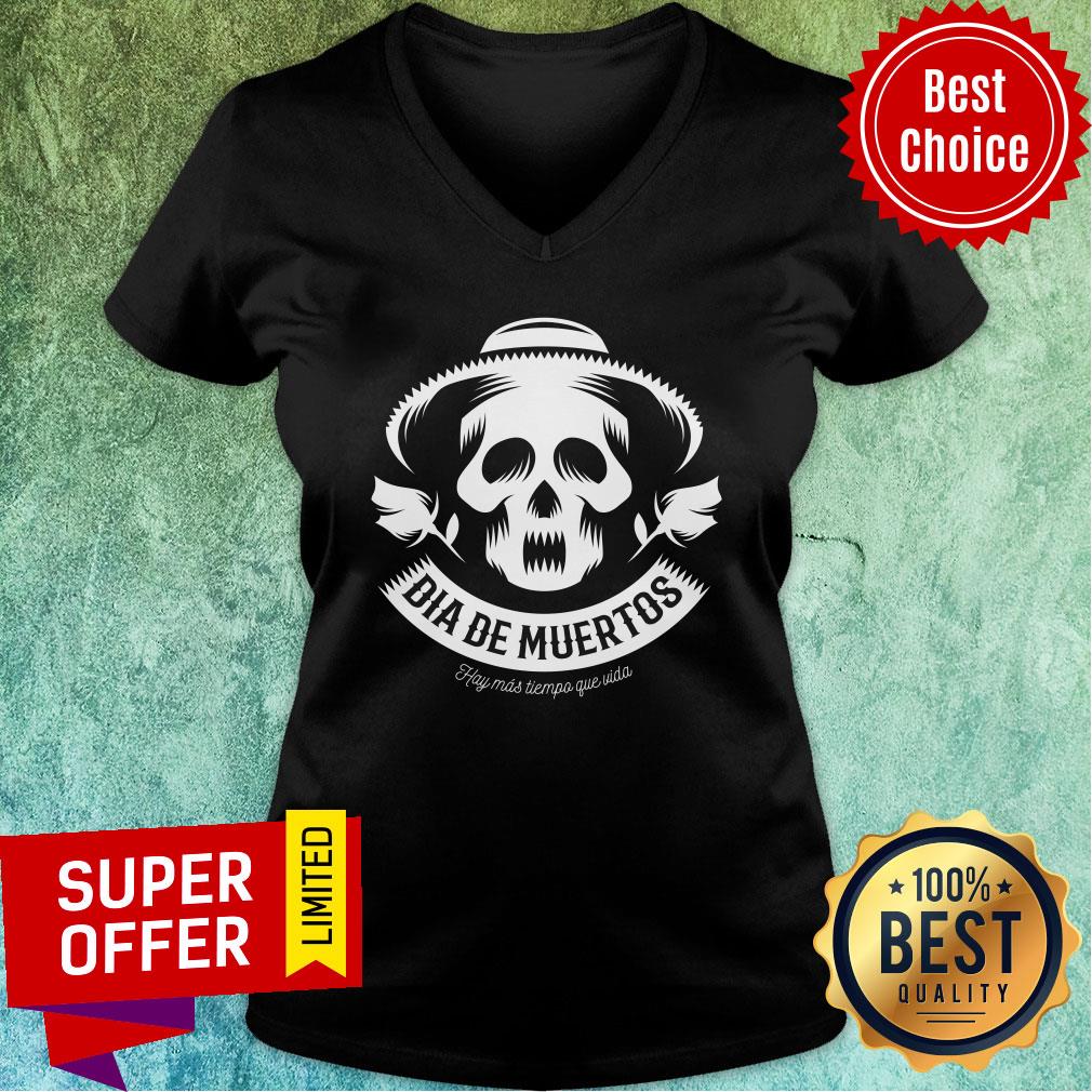 Skull Vintage Dia De Muertos Haymas Tiempo Que Vida Shirt - Image 3