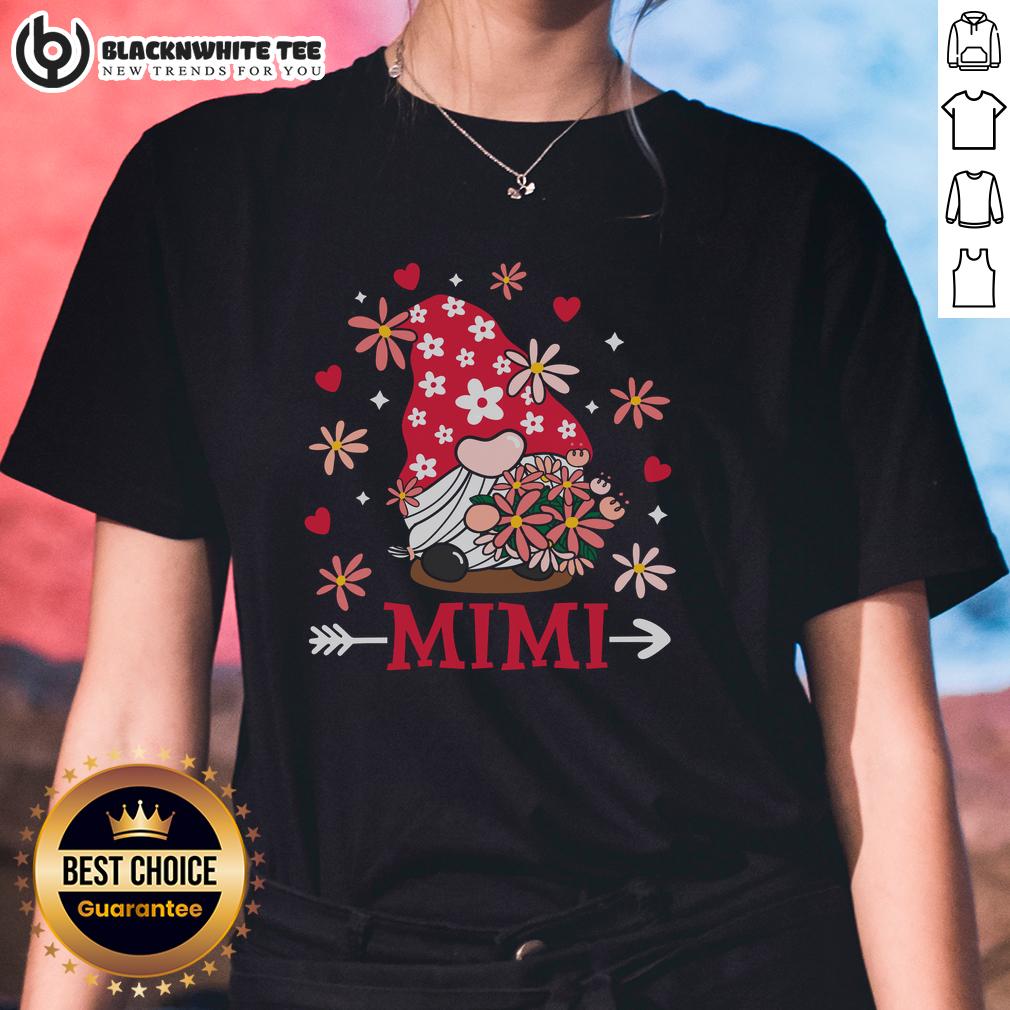Awesome Mimi Valentine Gnome Cute Love Heart Valentine's Day T-Shirt - Image 3