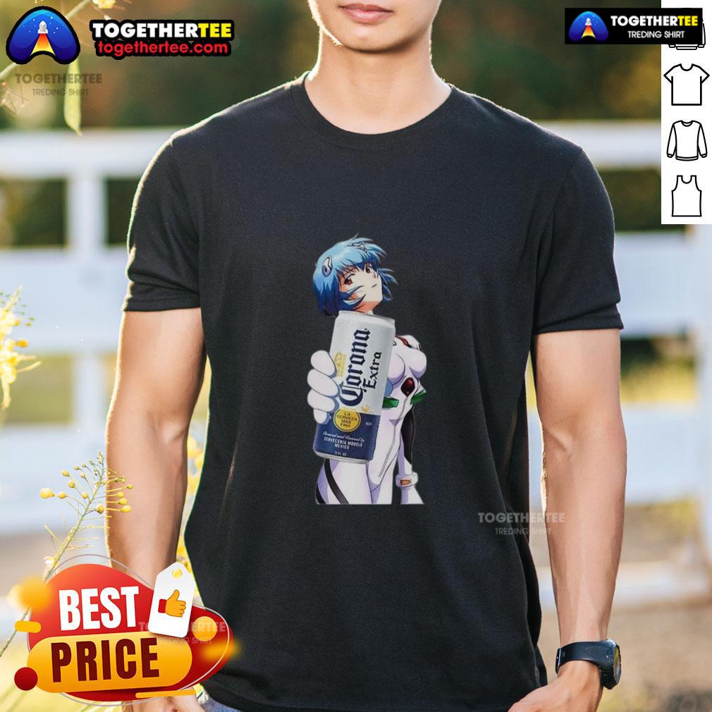 Nice Rei Ayanami X Corona Neon Genesis Evangelion Anime T-Shirt