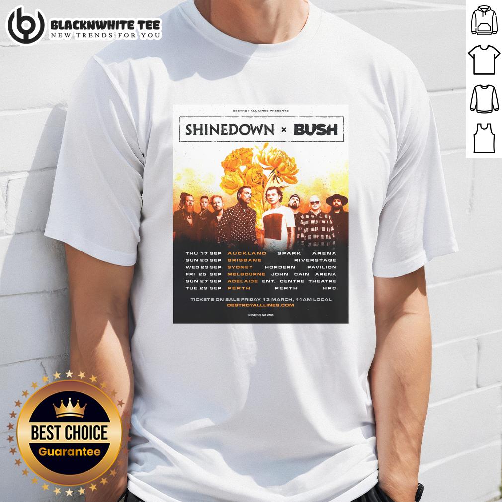 Top Shinedown X Bush Dance Kid Dance Act II Tour Australia 2026 Poster T-Shirt