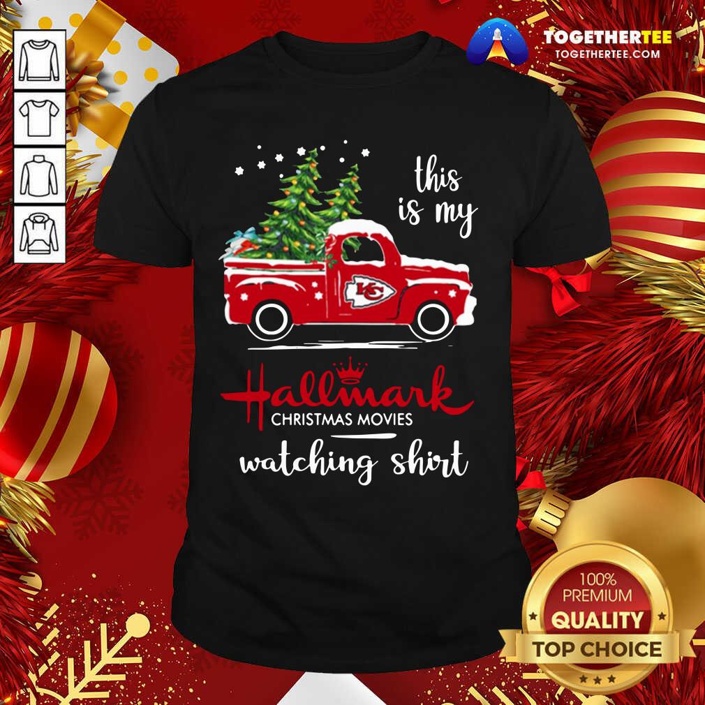 Cute Kansas City Chiefs This Is My Hallmark Christmas Movies Watching Shirt