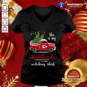 Alternative view of Cute Kansas City Chiefs This Is My Hallmark Christmas Movies Watching Shirt