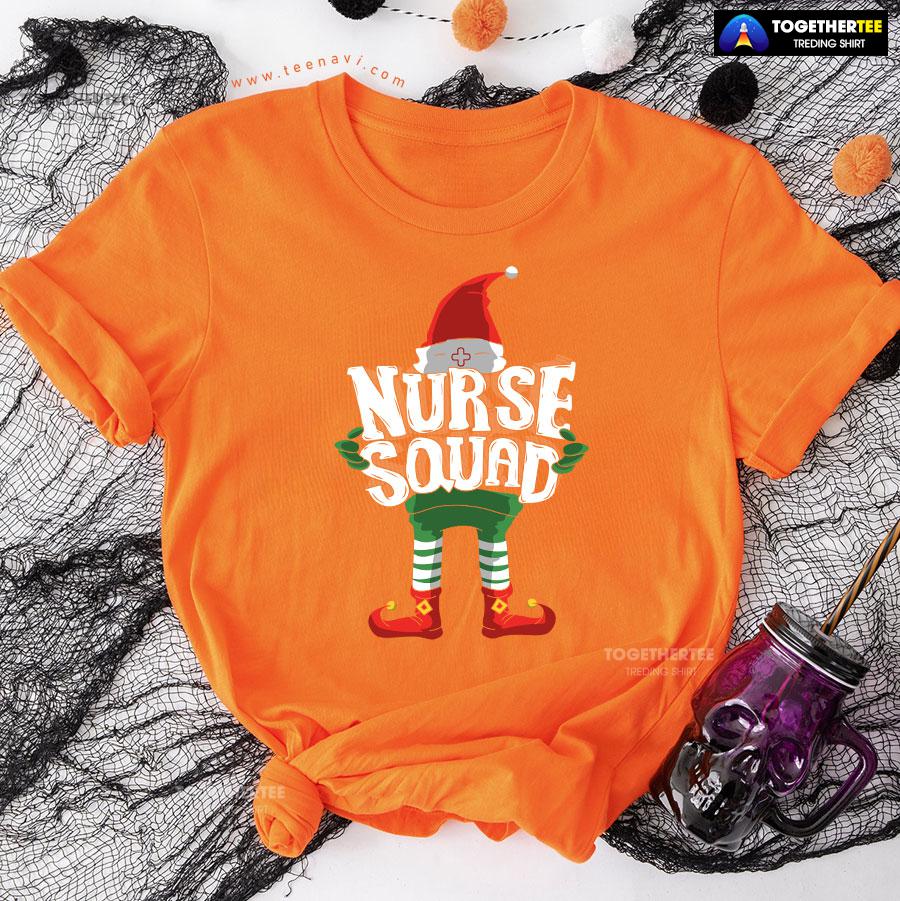Christmas Elf Nurse Squad T-Shirt - Image 10
