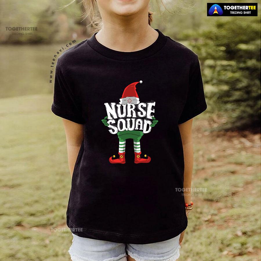 Christmas Elf Nurse Squad T-Shirt - Image 4