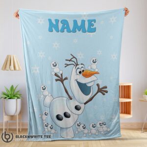 Awesome Disney Frozen Olaf Dancing Blanket Fleece Customized Blanket