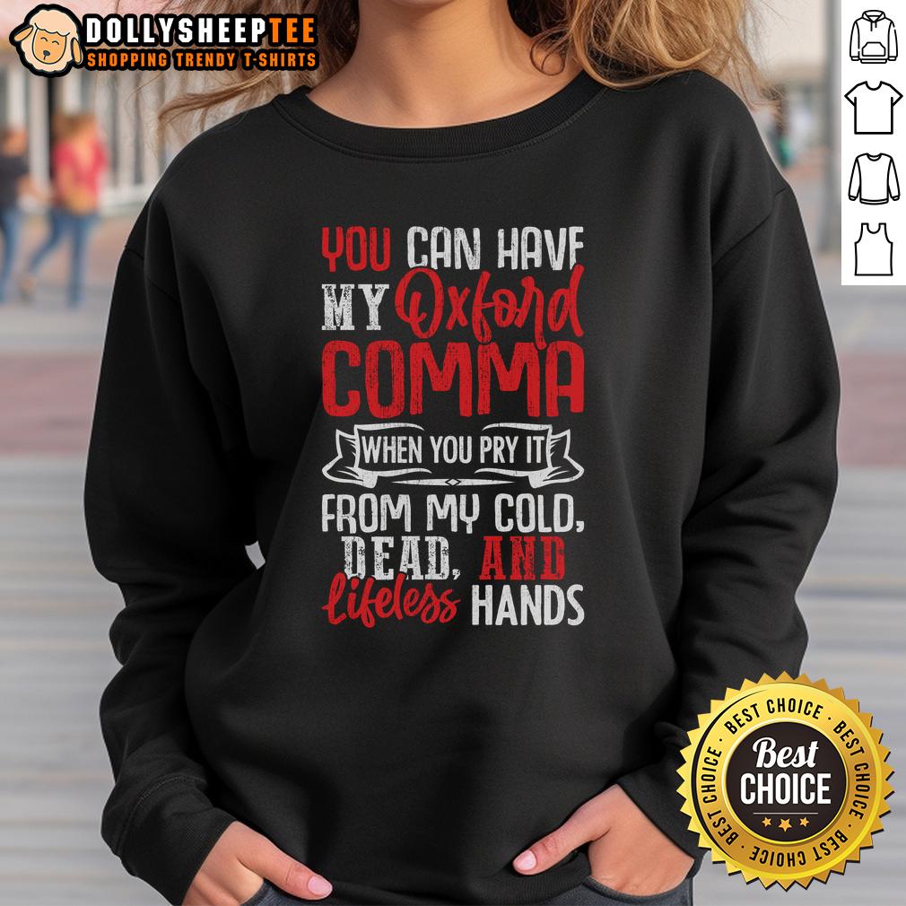 Awesome Oxford Comma Funny Quote T-Shirt - Image 5