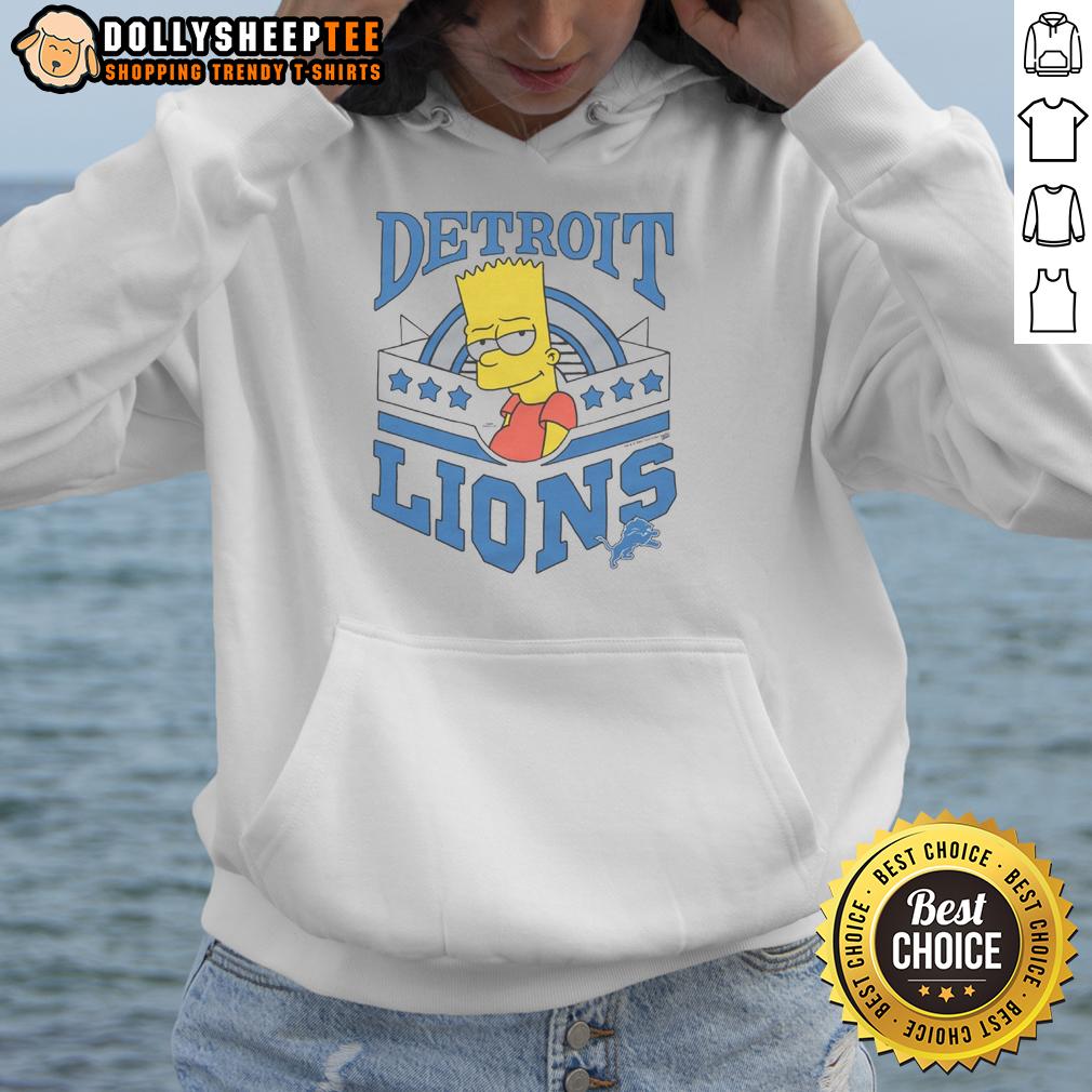 Nice The Simpsons Bart X Detroit Lions T-Shirt - Image 2