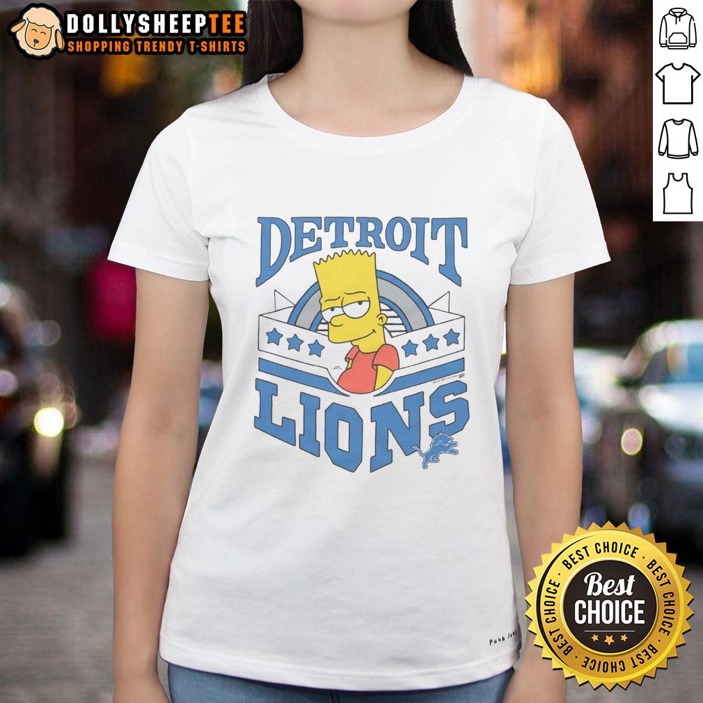 Nice The Simpsons Bart X Detroit Lions T-Shirt - Image 3