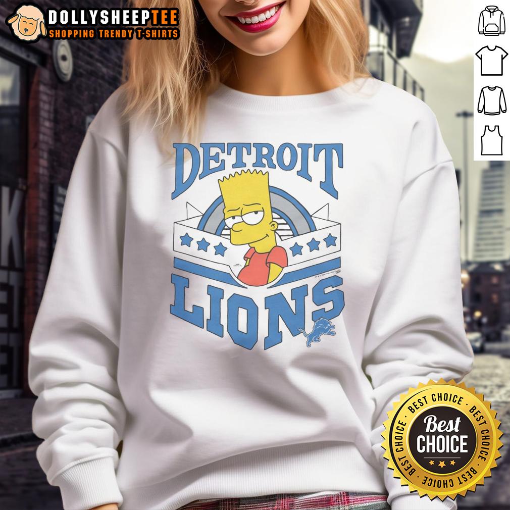 Nice The Simpsons Bart X Detroit Lions T-Shirt - Image 5