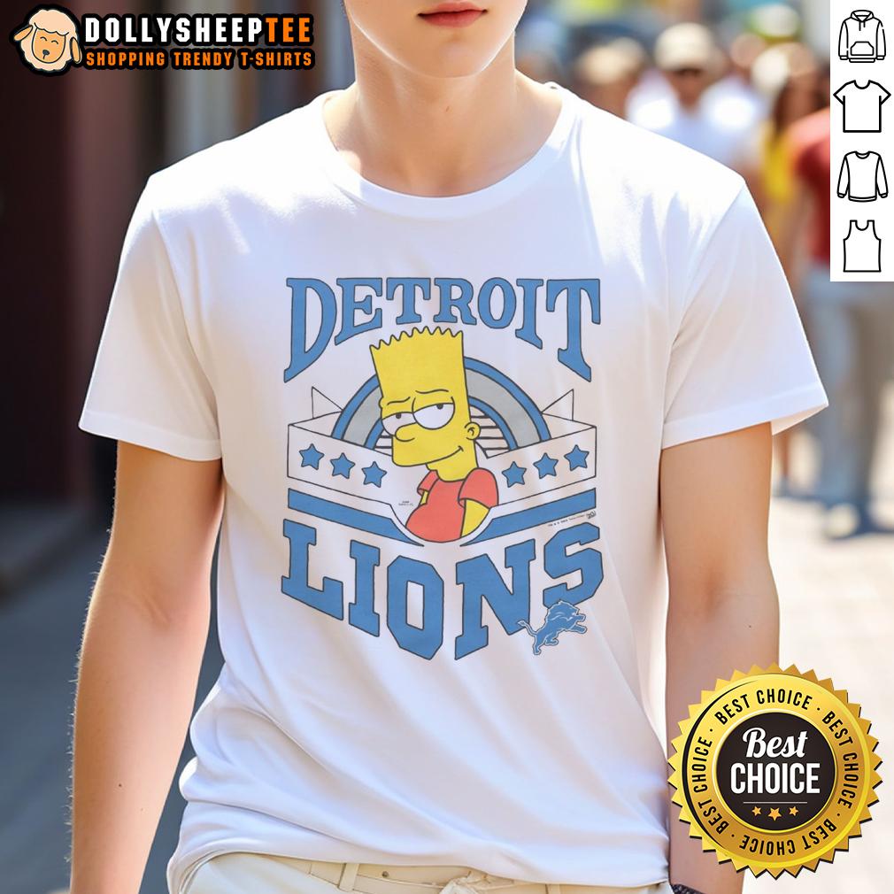Nice The Simpsons Bart X Detroit Lions T-Shirt