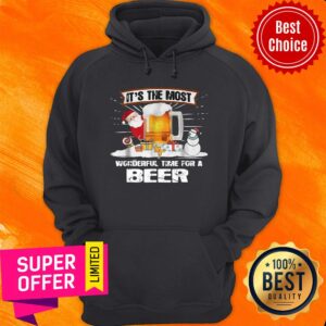 Alternative view of Funny It's The Most Wonderful Time For A Beer Christmas Shirt