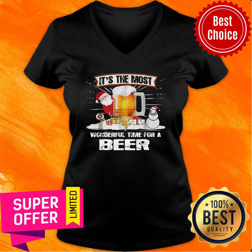 Funny It's The Most Wonderful Time For A Beer Christmas Shirt - Image 3