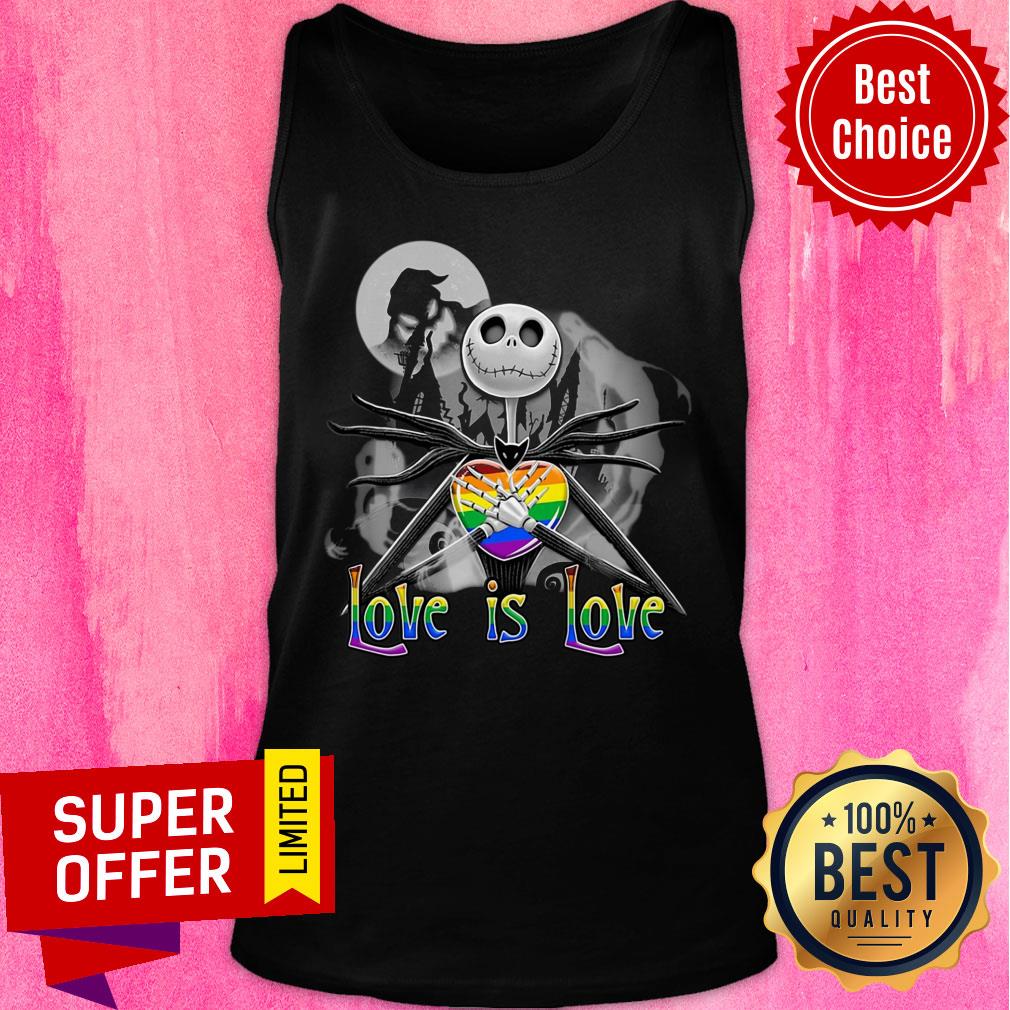 LGBT Jack Skellington Pride Love Is Love Shirt - Image 3