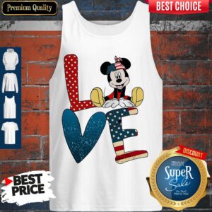 Alternative view of Awesome Love Mickey Mouse American Flag Firework Independence Day Shirt