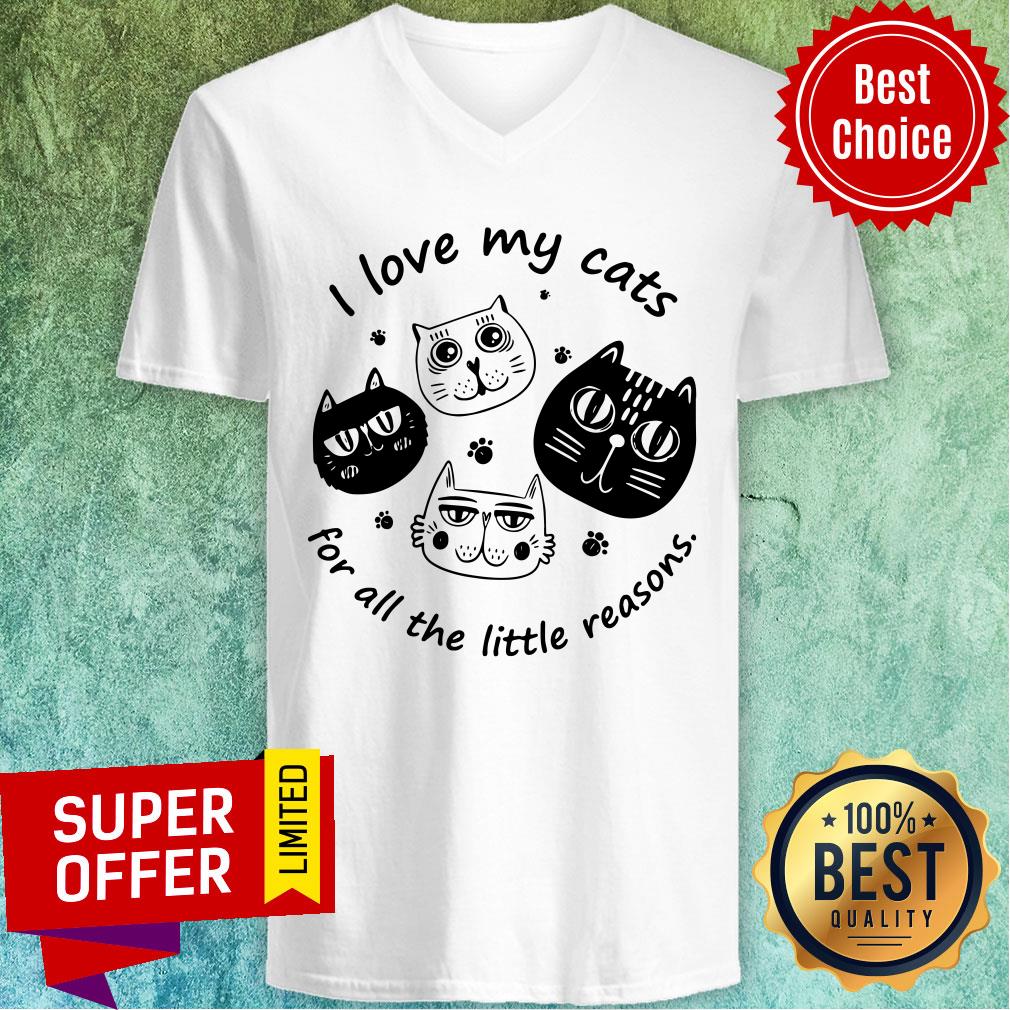 Funny I Love My Cats For All The Little Reasons Shirt - Image 3
