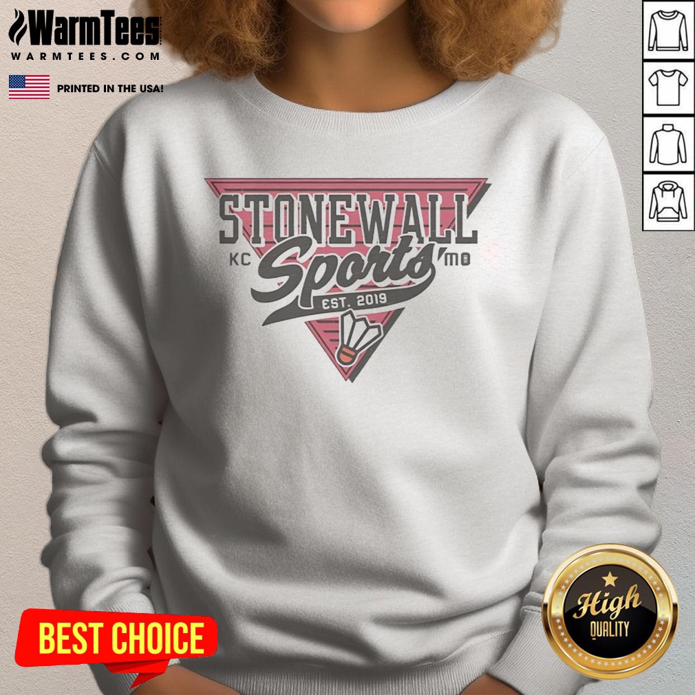 Top Stonewall Sports KC MO Est 2019 Badminton Logo Shirt - Image 4