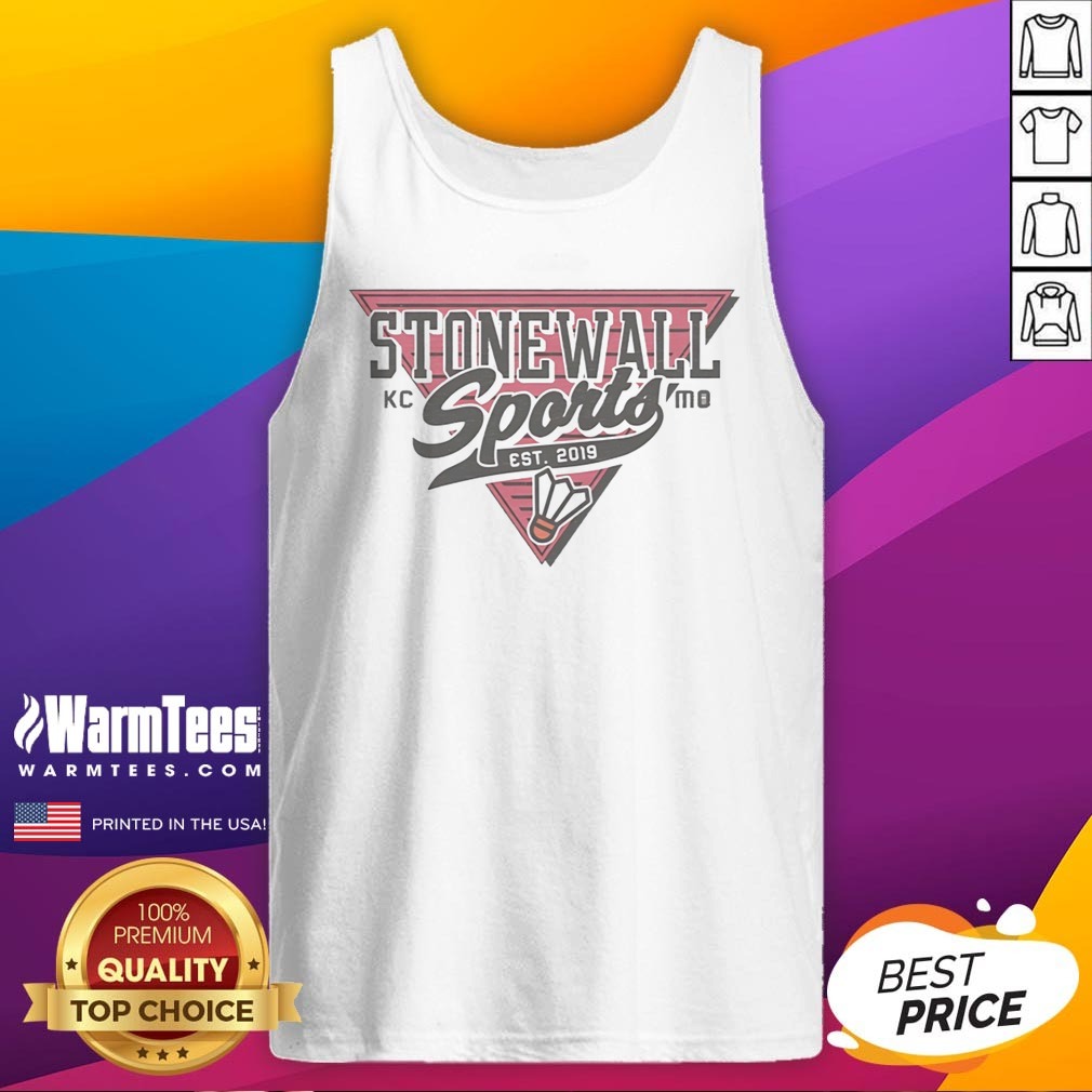 Top Stonewall Sports KC MO Est 2019 Badminton Logo Shirt - Image 5