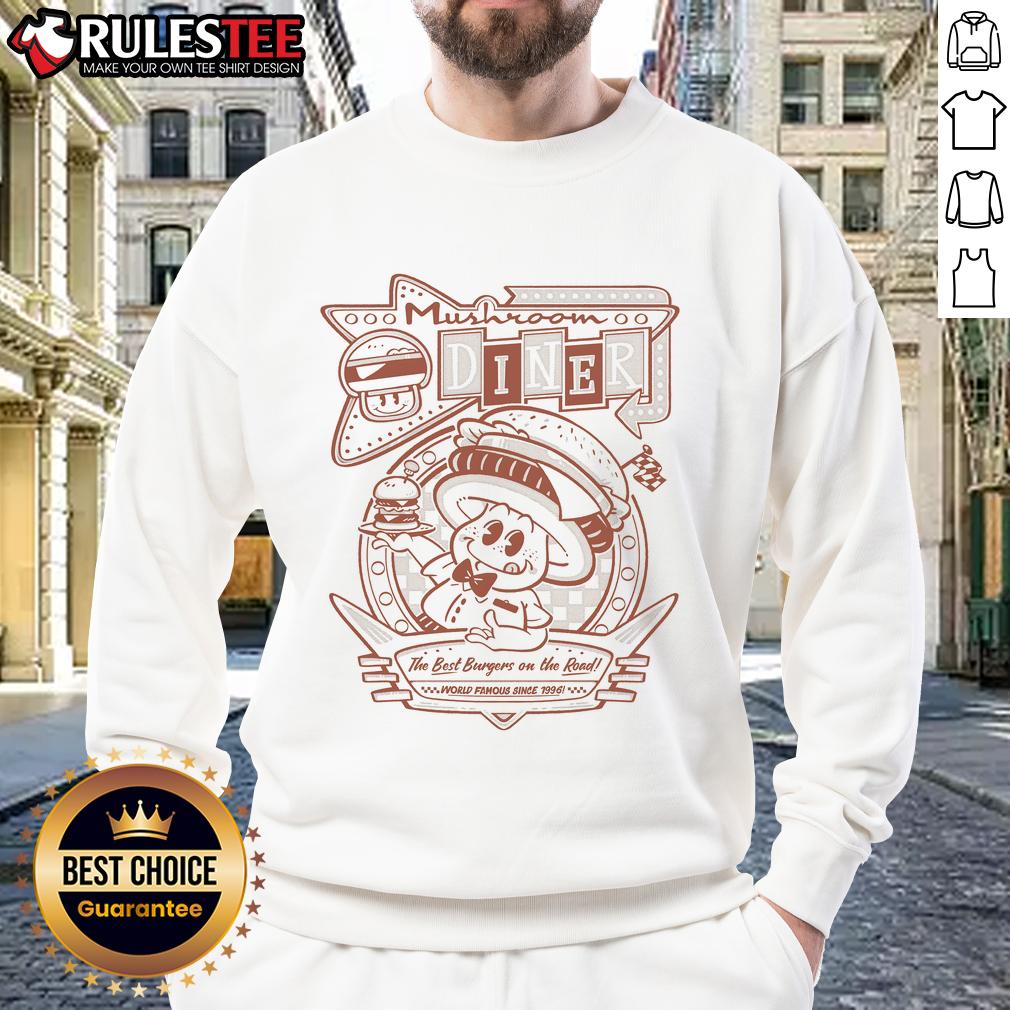 Awesome Mushroom Diner The Best Burgers On The Road World Famous Since 1996 T-Shirt - Image 5