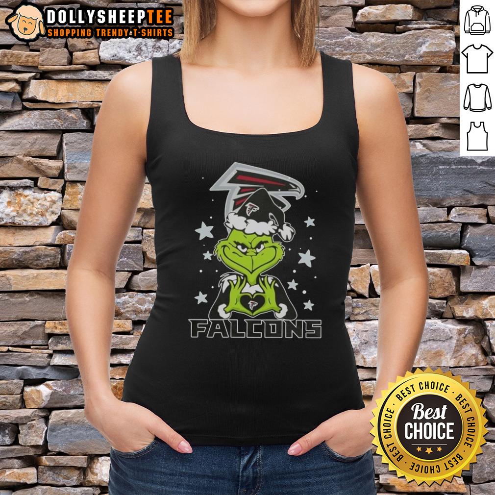 Hot Grinch Love Atlanta Falcons Football Merry Christmas T-Shirt - Image 4