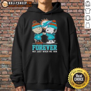 Alternative view of Nice Peanut Snoopy Charlie Brown Miami Dolphins Forever Not Just When We Win T-Shirt
