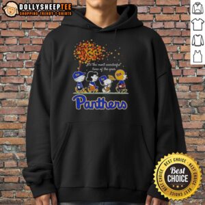 Alternative view of Good Snoopy And Friends Pitt Panthers It's The Most Wonderful Time Of The Year Autumn T-Shirt