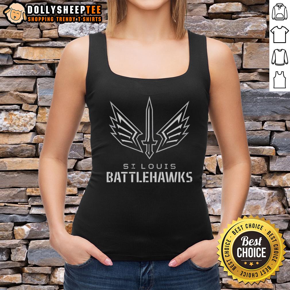 Official St. Louis Battlehawks Lockup Logo T-Shirt - Image 4