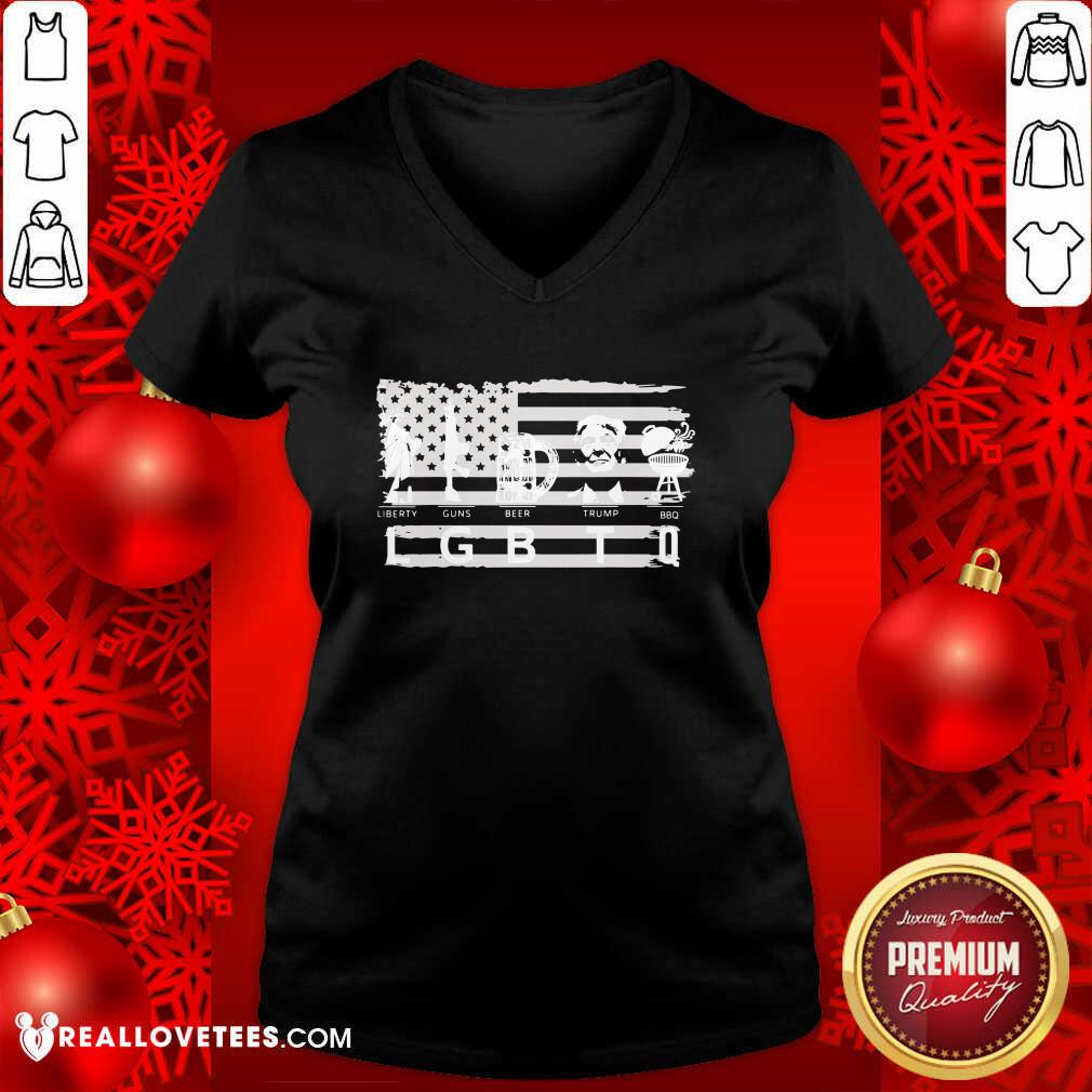 Sweet Liberty Guns Beer Trump BBQ Shirt - Image 5