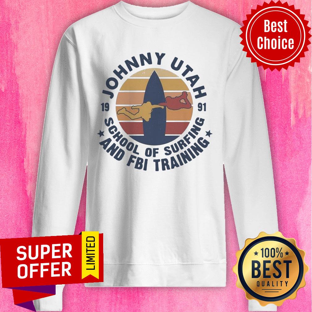 Johnny Utah 1991 School Of Surfing And FBI Training Vintage Retro Shirt - Image 4