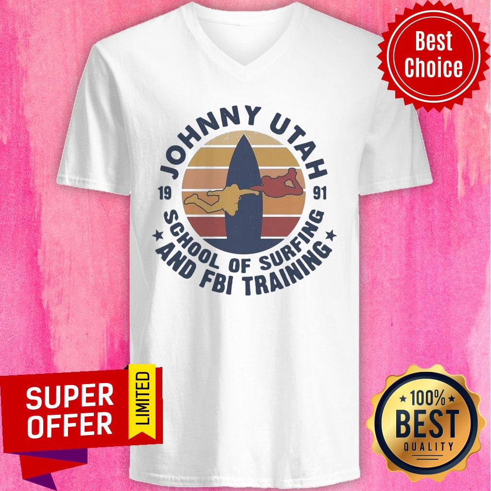 Johnny Utah 1991 School Of Surfing And FBI Training Vintage Retro Shirt - Image 2
