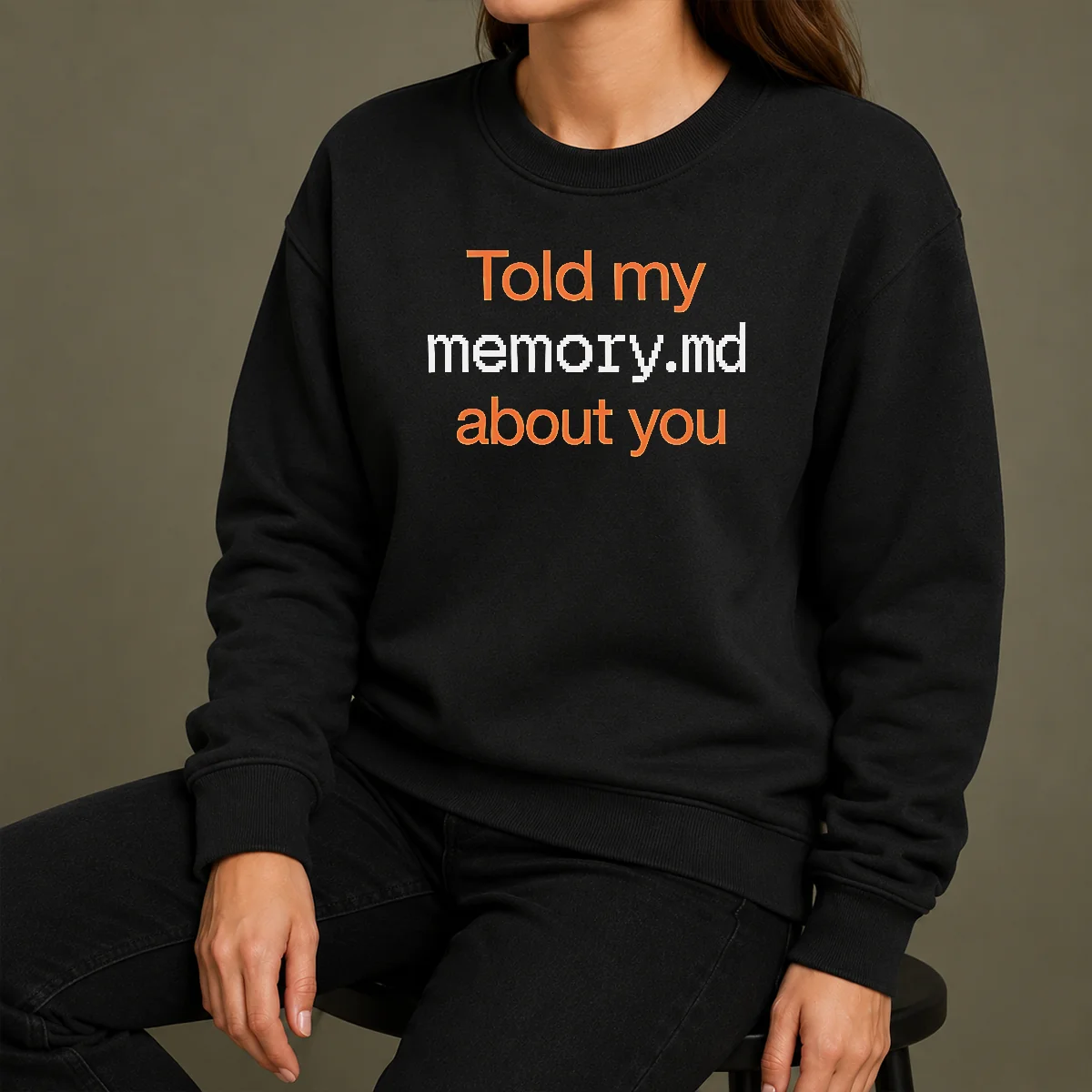 Pretty Told My Memory Md File About You AI Assistant Journal Typewriter Font Quote Shirt - Image 7