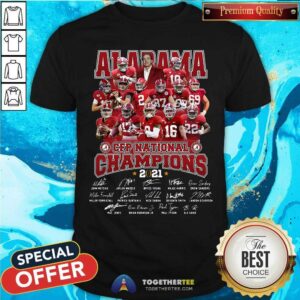 Great Alabama Crimson Tide CFP National Champions 2021 Signatures Shirt