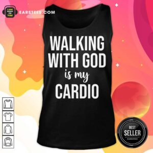 Alternative view of Nice Walking With God Is My Cardio Shirt