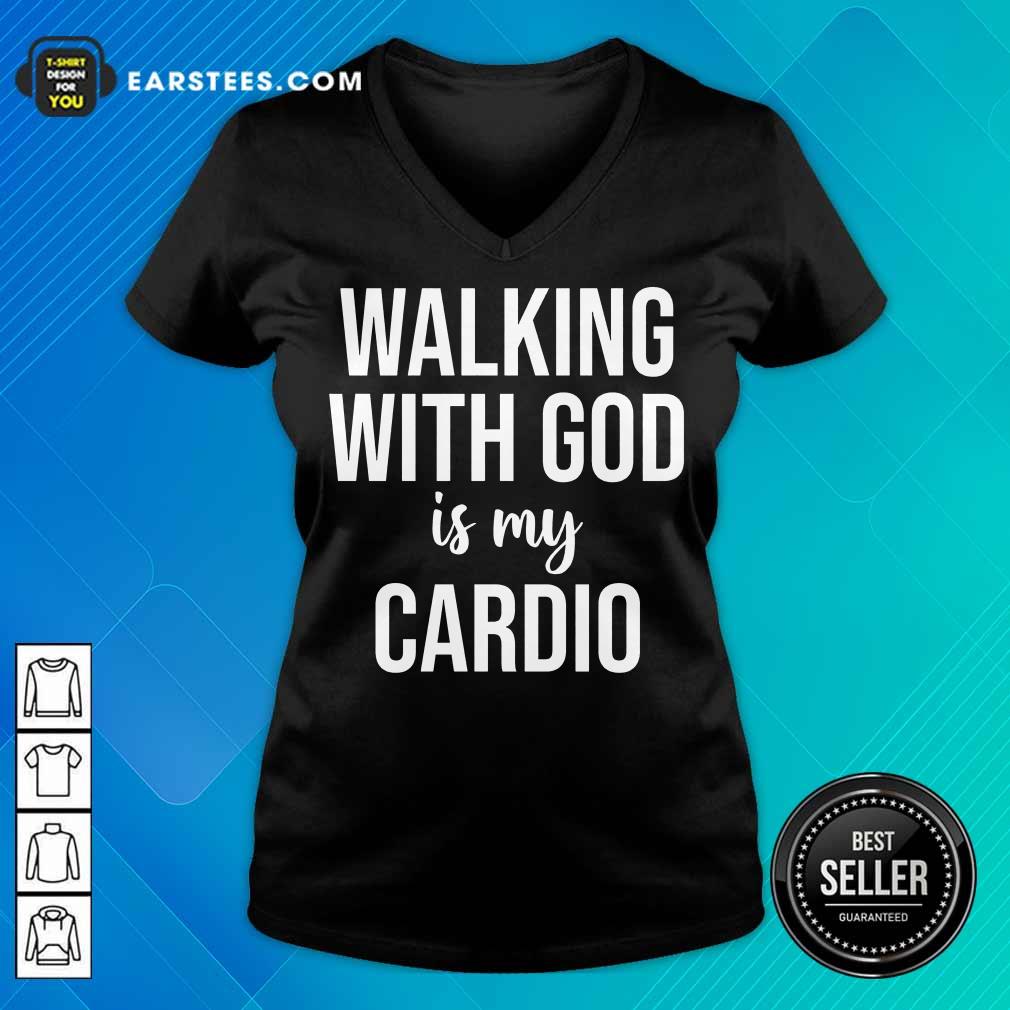 Nice Walking With God Is My Cardio Shirt - Image 5