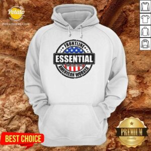 Alternative view of Pretty Frontline Essential American Worker American Flag Shirt