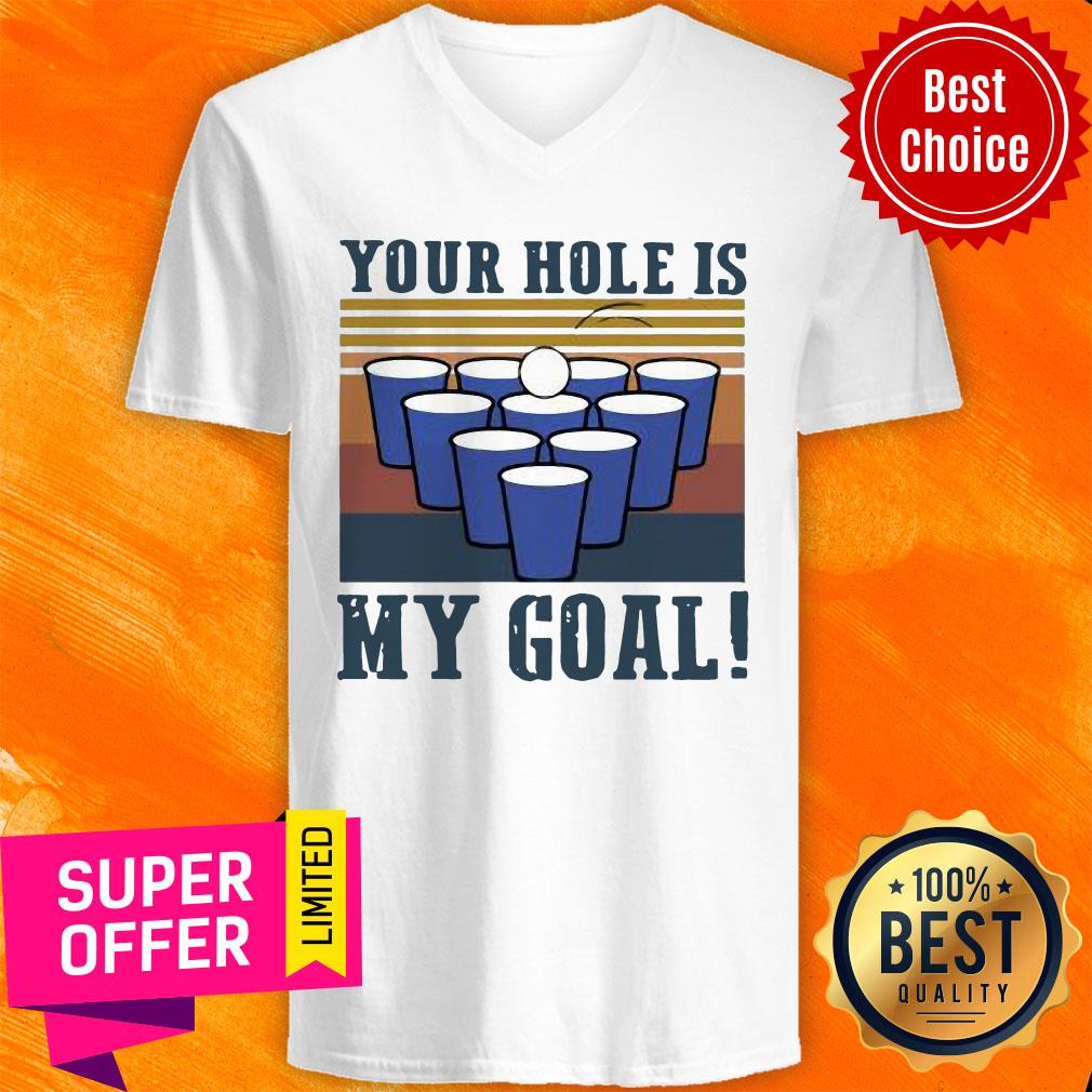 Nice Your Hole Is My Goal Vintage Beer Pong Shirt - Image 4