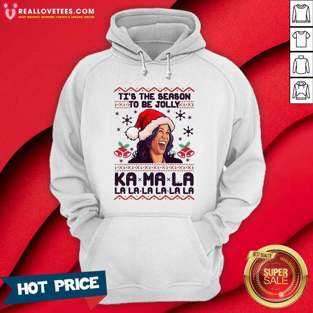 So Kamala Harris Is The Season To Be Jolly Kamala La La La Ugly Christmas Shirt - Image 4