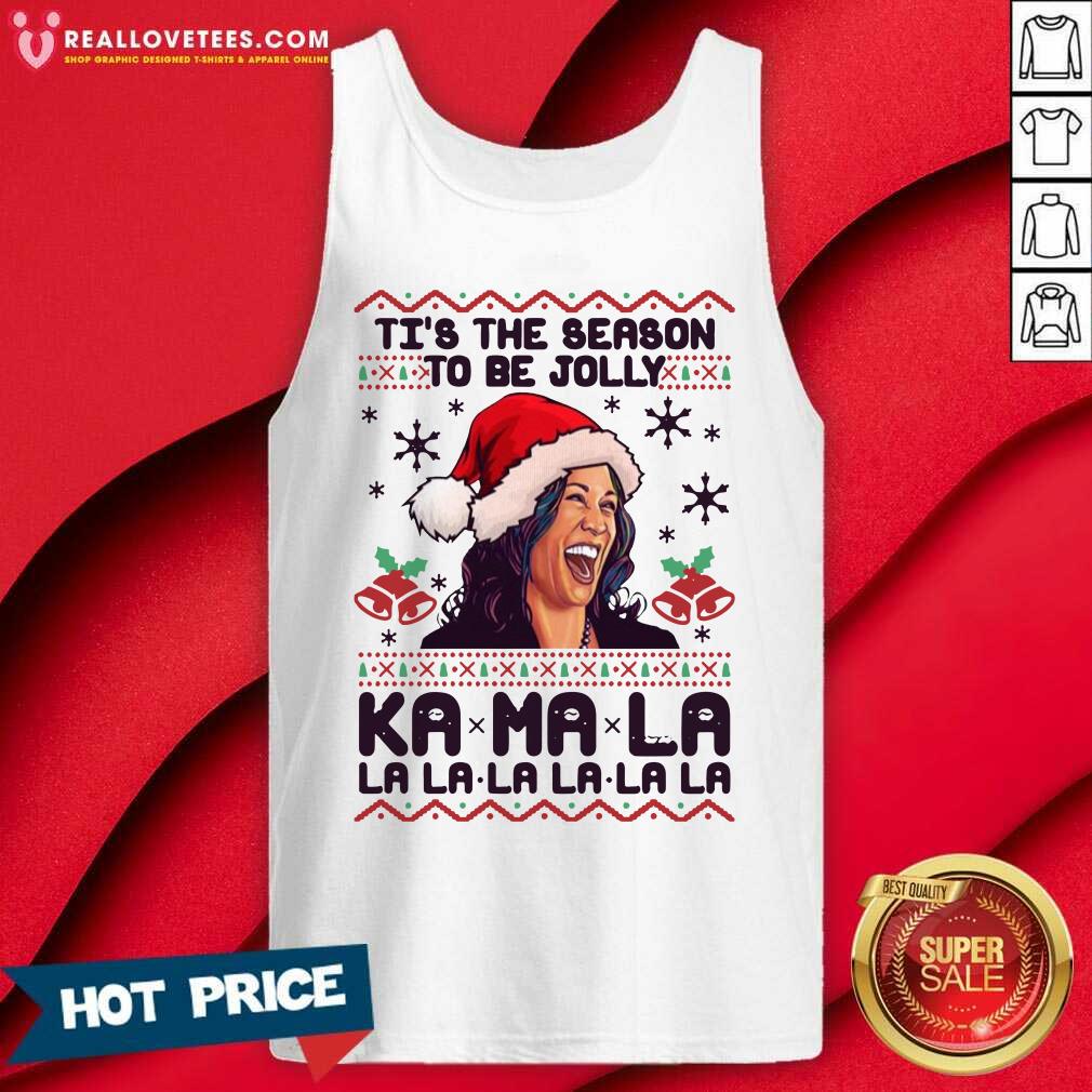 So Kamala Harris Is The Season To Be Jolly Kamala La La La Ugly Christmas Shirt - Image 2