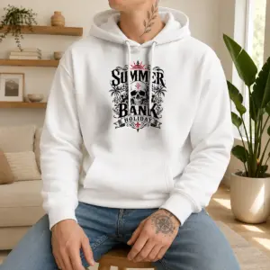 Alternative view of Good Gothic Skull Palm Summer Bank Holiday Ornate Shirt