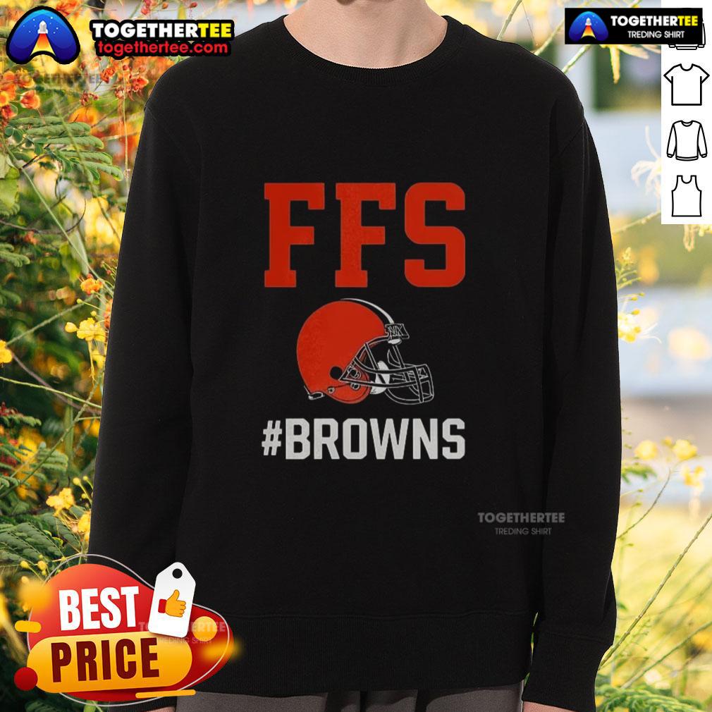 Nice Cleveland Browns FSF Helmet T-Shirt - Image 5