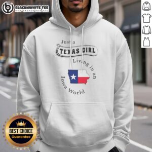 Alternative view of Awesome To Just A Texas Girl Living In An Iowa World Map Shirt