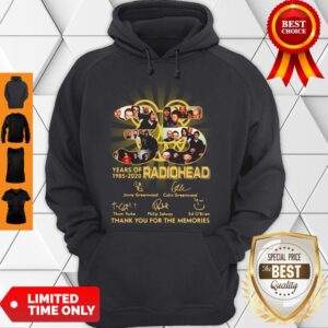 Alternative view of Official Radiohead English Rock Band 35th Years Of 1985-2020 Signature Shirt