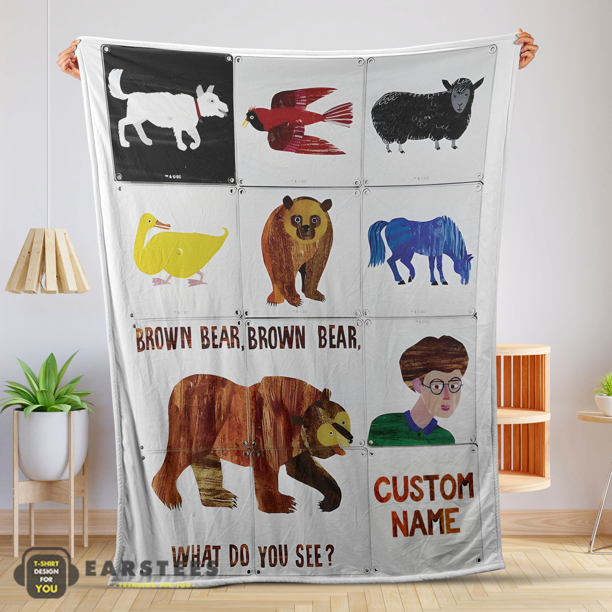 Good Brown Bear Brown Bear What Do You See Blanket Fleece Customized Blanket