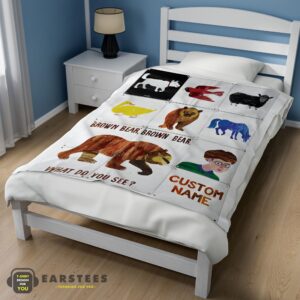 Alternative view of Good Brown Bear Brown Bear What Do You See Blanket Fleece Customized Blanket