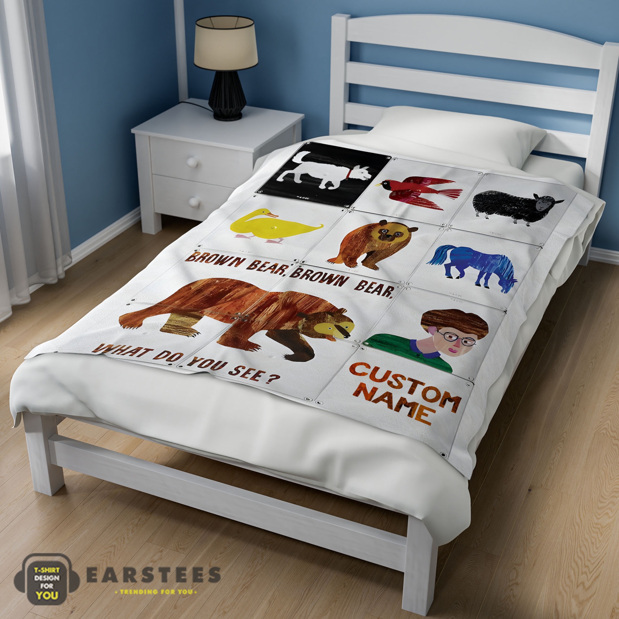 Good Brown Bear Brown Bear What Do You See Blanket Fleece Customized Blanket - Image 2