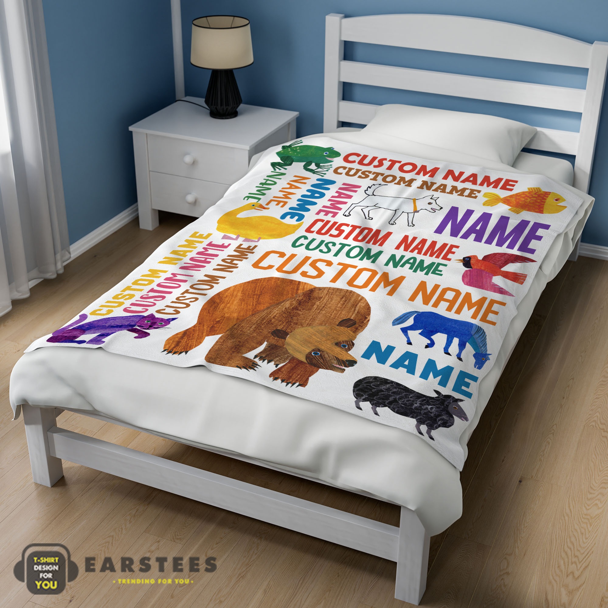 Good Brown Bear Brown Bear What Do You See Gift Blanket Fleece Customized Blanket - Image 3