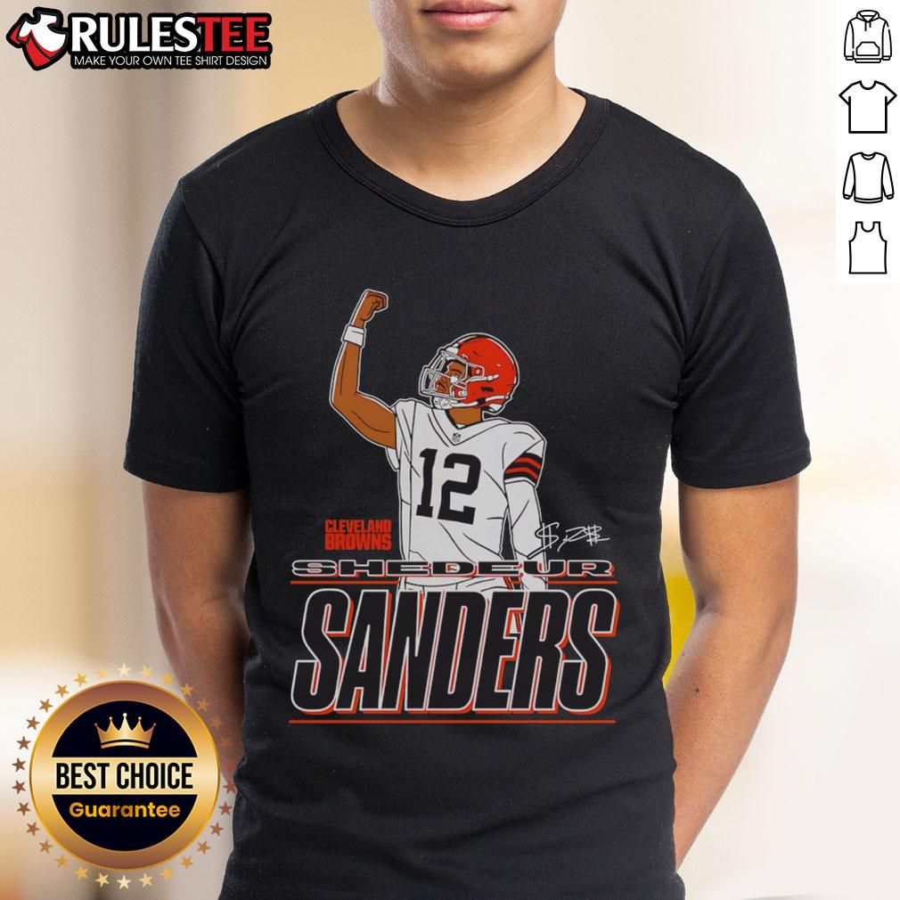 Official Shedeur Sanders Cleveland Browns Believe Signature Raise Your Fist T-Shirt