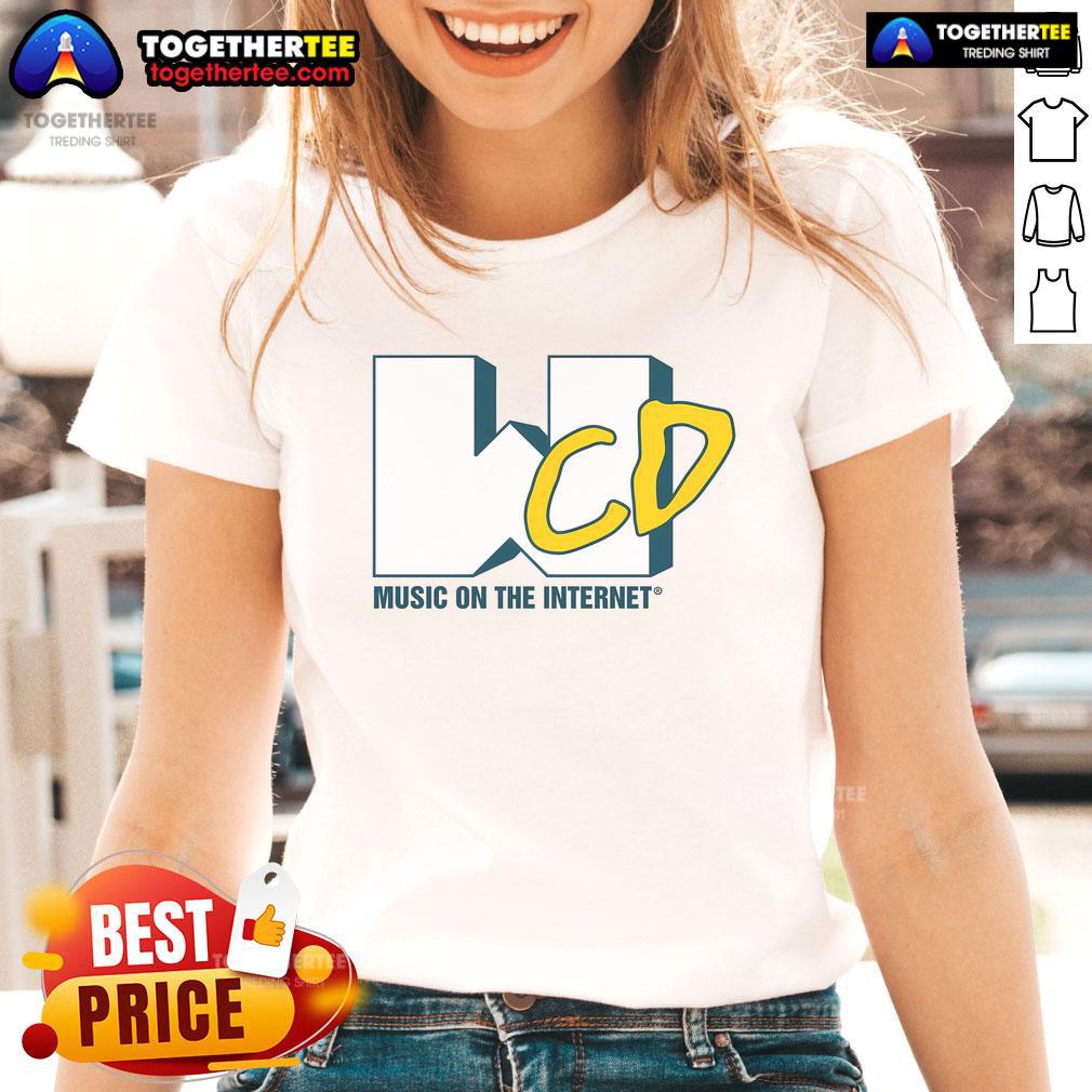 Top What CD Music On The Internet Logo T-Shirt - Image 3