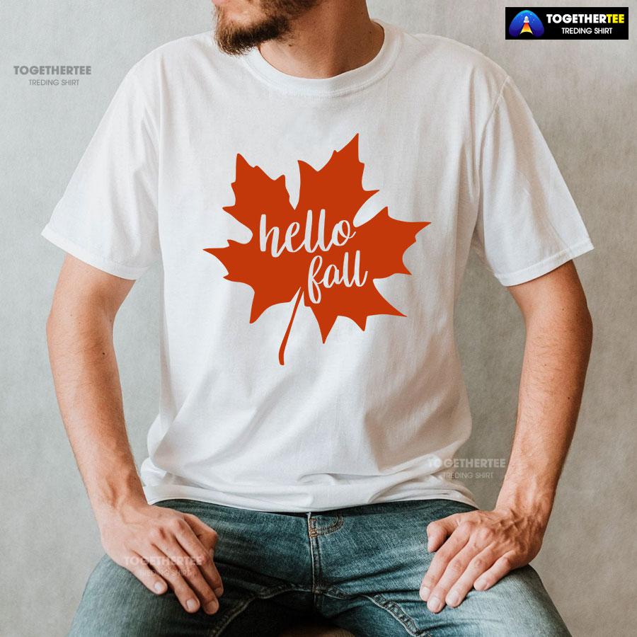 Hello Fall Happy Thanksgiving Day T-Shirt - Image 2