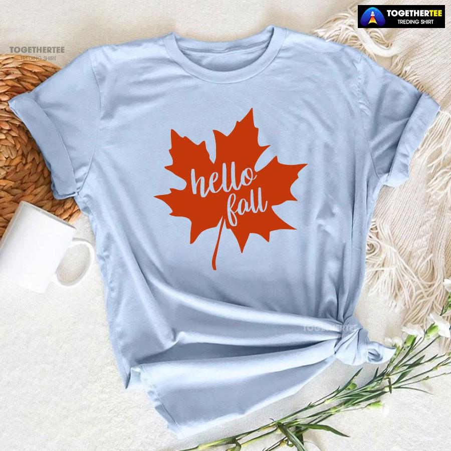Hello Fall Happy Thanksgiving Day T-Shirt - Image 6
